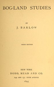 Cover of Bog-land studies