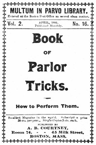 Cover of Book of parlor tricks How to perform them