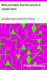Cover of Books and Habits, from the Lectures of Lafcadio Hearn
