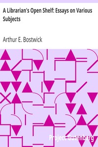 Cover of A Librarian's Open Shelf Essays on Various Subjects