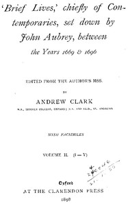 Cover of Brief Lives, Vol. 2