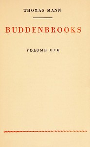 Cover of Buddenbrooks, volume 1 of 2