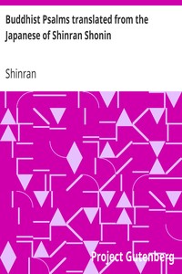 Cover of Buddhist Psalms translated from the Japanese of Shinran Shonin