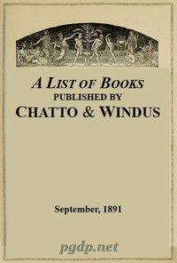 Cover of A List of Books Published by Chatto & Windus, September 1891