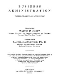 Cover of Business Administration Theory, Practice and Application. [Vol. 1] Business Economics