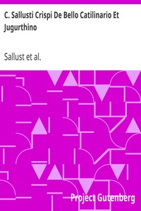 Cover of C. Sallusti Crispi De Bello Catilinario Et Jugurthino