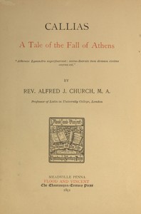 Cover of Callias A Tale of the Fall of Athens