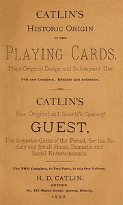 Cover of Catlin's historic origin of the playing cards