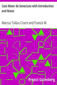 Cover of Cato Maior de Senectute with Introduction and Notes