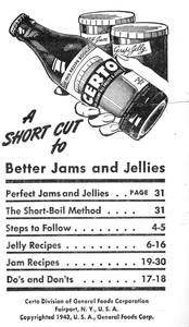 Cover of Certo A Short Cut to Better Jams and Jellies