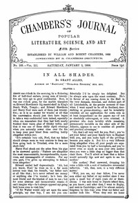 Cover of Chambers's Journal of Popular Literature, Science, and Art, Fifth Series, No. 105, Vol. III, January