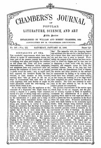 Cover of Chambers's Journal of Popular Literature, Science, and Art, Fifth Series, No. 107, Vol. III, January