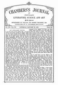 Cover of Chambers's Journal of Popular Literature, Science, and Art, Fifth Series, No. 108, Vol. III, January