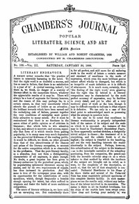 Cover of Chambers's Journal of Popular Literature, Science, and Art, Fifth Series, No. 109, Vol. III, January