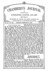 Cover of Chambers's Journal of Popular Literature, Science, and Art, Fifth Series, No. 111, Vol. III, Februar
