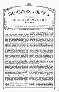Cover of Chambers's Journal of Popular Literature, Science, and Art, Fifth Series, No. 113, Vol. III, Februar