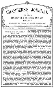 Cover of Chambers's Journal of Popular Literature, Science, and Art, Fifth Series, No. 115, Vol. III, March 1