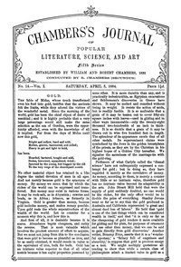 Cover of Chambers's Journal of Popular Literature, Science, and Art, Fifth Series, No. 14, Vol. I, April 5, 1