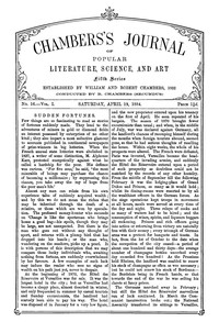 Cover of Chambers's Journal of Popular Literature, Science, and Art, Fifth Series, No. 16, Vol. I, April 19,