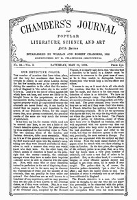 Cover of Chambers's Journal of Popular Literature, Science, and Art, Fifth Series, No. 22, Vol. I, May 31, 18