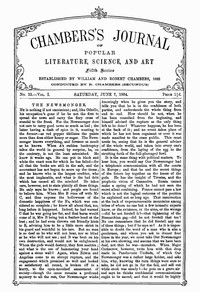 Cover of Chambers's Journal of Popular Literature, Science, and Art, Fifth Series, No. 23, Vol. I, June 7, 18