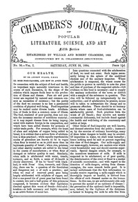 Cover of Chambers's Journal of Popular Literature, Science, and Art, Fifth Series, No. 26, Vol. I, June 28, 1