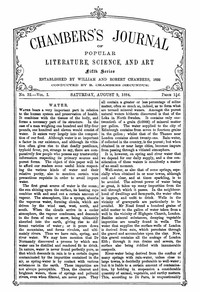 Cover of Chambers's Journal of Popular Literature, Science, and Art, Fifth Series, No. 32, Vol. I, August 9,