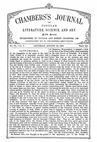 Cover of Chambers's Journal of Popular Literature, Science, and Art, Fifth Series, No. 33, Vol. I, August 16,
