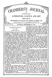 Cover of Chambers's Journal of Popular Literature, Science, and Art, Fifth Series, No. 39, Vol. I, September