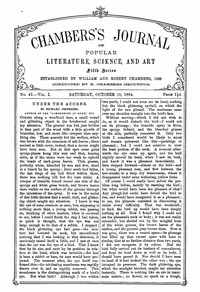 Cover of Chambers's Journal of Popular Literature, Science, and Art, Fifth Series, No. 42, Vol. I, October 18