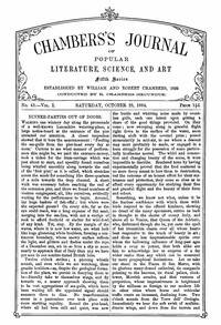 Cover of Chambers's Journal of Popular Literature, Science, and Art, Fifth Series, No. 43, Vol. I, October 25