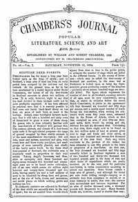 Cover of Chambers's Journal of Popular Literature, Science, and Art, Fifth Series, No. 46, Vol. I, November 1