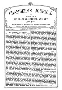 Cover of Chambers's Journal of Popular Literature, Science, and Art, Fifth Series, No. 5, Vol. I, February 2,