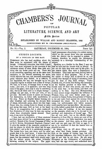 Cover of Chambers's Journal of Popular Literature, Science, and Art, Fifth Series, No. 51, Vol. I, December 2