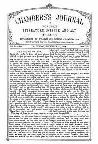 Cover of Chambers's Journal of Popular Literature, Science, and Art, Fifth Series, No. 52, Vol. I, December 2