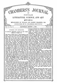 Cover of Chambers's Journal of Popular Literature, Science, and Art, Fifth Series, No. 9, Vol. I, March 1, 18