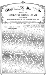 Cover of Chambers's Journal of Popular Literature, Science, and Art, fifth series, no. 118, vol. III, April 3