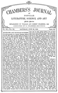Cover of Chambers's Journal of Popular Literature, Science, and Art, fifth series, no. 130, vol. III, June 26