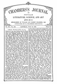 Cover of Chambers's Journal of Popular Literature, Science, and Art, fifth series, no. 132, vol. III, July 10