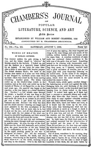 Cover of Chambers's Journal of Popular Literature, Science, and Art, fifth series, no. 136, vol. III, August