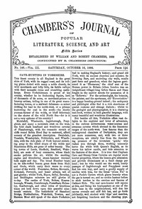 Cover of Chambers's Journal of Popular Literature, Science, and Art, fifth series, no. 146, vol. III, October