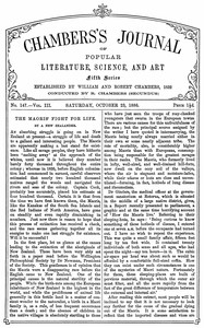 Cover of Chambers's Journal of Popular Literature, Science, and Art, fifth series, no. 147, vol. III, October