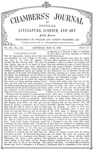 Cover of Chambers's journal of popular literature, science, and art, fifth series, no. 125, vol. III, May 22,