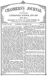 Cover of Chambers's journal of popular literature, science, and art, fifth series, no. 145, vol. III, October