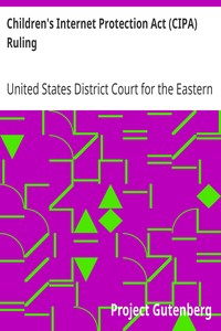 Cover of Children's Internet Protection Act (CIPA) Ruling