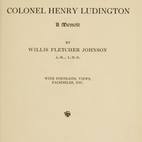 Cover of Colonel Henry Ludington A Memoir
