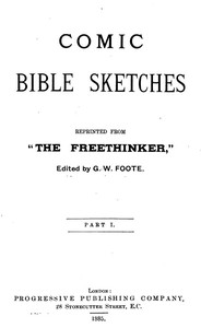 Cover of Comic Bible Sketches, Reprinted from The Freethinker