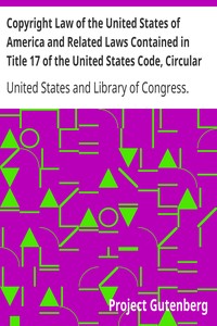 Cover of Copyright Law of the United States of America and Related Laws Contained in Title 17 of the United S