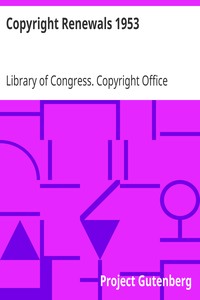 Cover of Copyright Renewals 1953