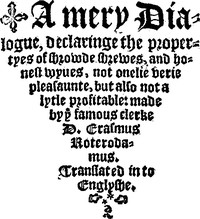 Cover of A Merry Dialogue Declaringe the Properties of Shrowde Shrews and Honest Wives